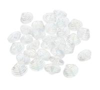 Veemoon 30pcs Mm Glass Seashell Charms White Clam Shell Pendants