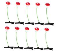Veemoon 30pcs Mushroom Hair Clips for Cute Hair Accessories Durable Creative Hairpins Simulation Flower Barrettes for Birthday Christmas
