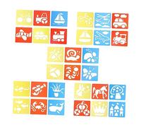 Veemoon 30Pcs Portable Multi Function Drawing Stencils for Creative Art Templates Featuring Fun Patterns for Educational Craft Projects and Birthday