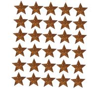 Veemoon 30Pcs Rustic Metal Barn Stars Small Rusty Christmas Decorations DIY Craft Accessories with Hanging for Festive Country Home Decor