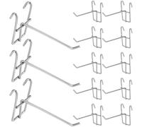 Veemoon 30pcs Supermarket Iron Hooks Multifunctional Hangers 3.94x2.36x1.18 Inch Compact Use Silver Kitchen Hooks for Closet and Camping