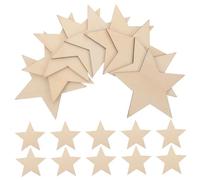 Veemoon 30pcs Unfinished Wooden Star Cutouts Blank Wood for Painting DIY Crafts Christmas Tree Ornaments Home Decor and Artistic Projects