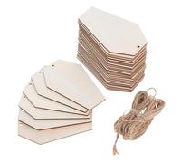 Veemoon 30pcs Wooden Craft Slices Tombstone Shape Unfinished Blank Wooden for DIY Painting Halloween Decoration with Easy Hanging Portable and Space Saving Design