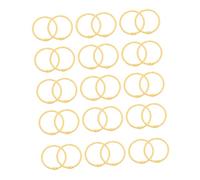 Veemoon 30pcs Yellow Metal Book Rings Loose Leaf Binder Rings for Office School Craft Organizing Index Cards Flashcards Paper Accessories
