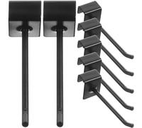 Veemoon 32pcs Commodity Shelf Display Hook Metal Pegboard Hooks Iron Black Organizing Crafts Saves Space for Home and Craft Room