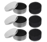 Veemoon 33pcs Makeup Brush Cleaner Set with Replacement Eyeshadow Removal Sponges 3 Single-layer Brush Washers and 30 Sponge Refills