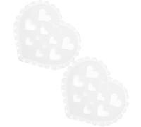 Veemoon 3D Heart-Shaped Nail Art Silicone Mold Set 2pcs Small Flower Carving Templates for Gel Builder and Resin Nail Charms Mini Flexible Manicure DIY