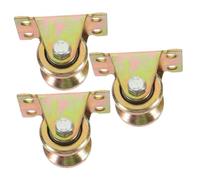 Veemoon 3pcs 32mm V-shaped Steel Cable Pulley Wheels Ball Bearings Heavy Duty Track Guiding Rollers for Wire Rope System and Garage Door Traction