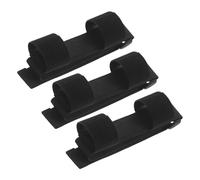 Veemoon 3pcs Adaptive Utensil Holder Strap Assistive Eating Utensil Hand Strap Polyester Black for Forks, Pens, Eating and Grooming, Elderly and Disabled Individuals