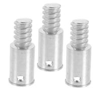 Veemoon 3pcs Aluminium Alloy Threaded Connector Broom Handle Adapter Extension Pole Tips Replacement for Mop Poles Paint Brush Extender Telescoping Attachments