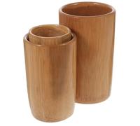 Veemoon 3pcs Bamboo Cupping Therapy Cups Set - Carbonized Bamboo Material, Medium Large XL Sizes, Reusable Body Massage Foot Spa Accessory for Household Wellness