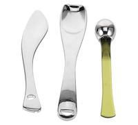 Veemoon 3Pcs Beauty Spatula Multi Functional Makeup Spoon for Facial Creams Eye Creams Masks for Mixing Applying Skincare Products Easy to Use No Waste Suitable for Various Bottle