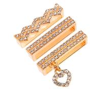Veemoon 3pcs Bling Watch Strap Charms Decorative Silicone Loop Rings for Band Accessories Lightweight Zinc Alloy Zircon Embellishments for Women Classic Elegant Design for Daily Wear and