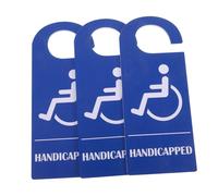 Veemoon 3pcs Blue PVC Handicap Parking Tags Lightweight Disabled Placard Hangers for Cars and Facility Doors Portable Handicap Permit Holders for Temporary Accessible Parking
