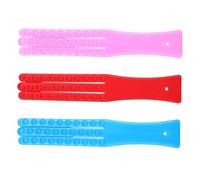 Veemoon 3pcs Body Tapping Stick with Long Handles for Full Body Therapy Double-Sided Bump Design for Acupoint Beating Lightweight Bendable Massage Hammer for Back Relief and Random Color