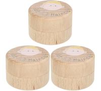 Veemoon 3pcs Box Wooden Haircut Box for First Haircut Personalised Present for Boys and Girls
