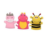 Veemoon 3pcs Boy Girl Shower Mitts Gloves Cartoon Animal Design Soft Sponge Bath Mitts Gentle Exfoliating Bath Gloves for Toddlers Fun Bathing Accessories