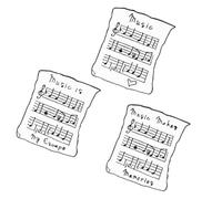 Veemoon 3pcs Cartoon Music Score Brooch Pins Enamel Alloy Breastpins Set for Women Denim Jacket Accessories Stylish Lapel Pins