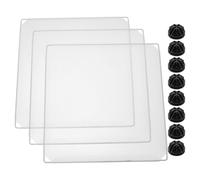 Veemoon 3pcs Cat Litter Box Splash Guard with High Walls, Open Top Pee Shield Privacy Screen for Cats and Kittens, Large Textured Panels with Black Clips for Standard Litter Trays