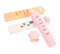 Veemoon 3pcs Cat Paw Shaped Correction Tape with Ergonomic Design, Portable Pet Material Practical Correction Tape for School and Use, Assorted Colour Writing Accessories