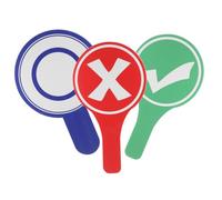 Veemoon 3pcs Classroom Voting Paddles Foam Board True False Signs for Teachers Student Interaction School Event Supplies Red Green Blue