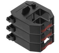 Veemoon 3pcs Clock Ink Ribbon Replacement Compatible with Et- Red Black Dual Color Cartridge for Office Attendance Systems Quick Install Reliable Imprints Secure Locking Mechanism
