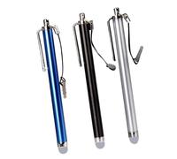 Veemoon 3pcs Conductive Cloth Pen for Tablets and Laptops Capacitive Stylus Replacement Tips Black Silver for Drawing and Note-taking