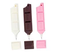 Veemoon 3pcs Creative Chocolate Shaped Cartoon Ballpoint Pen for School Supplies Plastic Material Cute Decorative Writing Tool for Home and Office Use