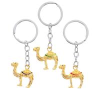 Veemoon 3pcs Cute Camel Keychain Cartoon Animal Charm Lightweight Bag Pendant Key Decoration for Travel Souvenir
