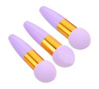 Veemoon 3pcs Diagonal Cutter Makeup Sponge with Handle for Foundation Blending Loose Powder Applicators for Face Beauty