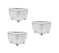 Veemoon 3pcs Dish Drainer Sink Corner Basket Sink Strainer Mesh Colander for Dish Drying Rack Vegetable and Fruit Washing for Kitchen Storage