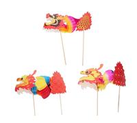Veemoon 3pcs DIY Paper Dragon Honeycomb Decorations Creative Chinese Year Craft Kit for Educational Hands Material Random Style