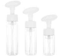 Veemoon 3pcs Empty Bottles Travel Foaming Dispenser, Plastic Mousse Foam Dispenser Pump for Soap Toiletries Lotion 100ml/3.4oz 150ml/5oz 200ml/6.8oz White