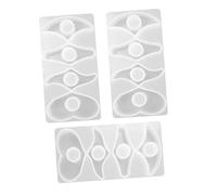 Veemoon 3pcs Flexible Silicone Resin Molds for Thumb Book Page Holders Nonstick DIY Bookmark Casting Moulds for Handmade Resin Reading Accessories Unique Multi-Shape for Book Lovers and