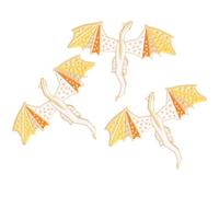 Veemoon 3pcs Flying Dragon Metal Brooch Pin Set, Enamel Dinosaur Lapel Pins for Hats, Scarves, and Jackets, Creative Alloy Collar Accessories for Women’s Clothing