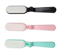 Veemoon 3pcs Folding Travel Hair Comb Soft Detangling Brush Compact Folding Hair Brush for Women Men Boys and Girls