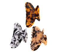 Veemoon 3pcs French Leopard Print Hairpin Claw Clips Acetate Large Non-slip Hair Accessories for Girls Parties Festivals Daily Styling