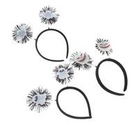 Veemoon 3pcs Glow Dark Halloween Hair Hoops Bat Pumpkin Ghost Headbands for Adults and Flexible Cosplay Headdress Prop for Party Decor and Themed Events