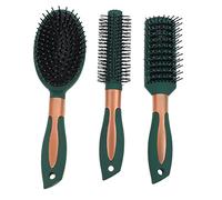 Veemoon 3pcs Hair Detangling Brush Kit Curved Vented Comb for Wet Dry Hair Styling Painless Scalp Massager with Ball Tipped Bristles for Home Professional Use