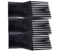 Veemoon 3PCS Hair Dryer Wind Comb Set Plastic Accessories Professional Flat Mouth Attachment for Faster Drying Compatible with Hair Dryers Black