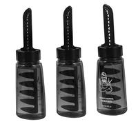 Veemoon 3pcs Hair Styling Gel Applicator Bottles with Wide Tooth Comb Attached Refillable Hair Gel Containers for Men Hairdressing Easy Oiling and Even Application Plastic Design for Home