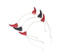 Veemoon 3Pcs Halloween Devil Horns Headbands Lightweight Shining Hair Hoops Party Accessories for Women Comfortable Design