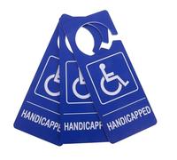 Veemoon 3pcs Handicap Parking Sign PVC Disabled Placard for Car Door and Lot Weatherproof Wheelchair Permit Tag Clear Identification Outdoor Use