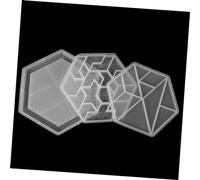 Veemoon 3Pcs Hexagonal Jigsaw Puzzle DIY Silicone Molds Non Stick Epoxy Craft Molds for Handmade Puzzle Making and Home Decoration