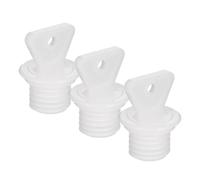 Veemoon 3Pcs Hot Water Bottle Replacement Sealing Plugs, Small White PP Anti-Leak Stoppers with 2.1Cm Inner Diameter for Hot Water Bag Covers, Portable Leakproof Stopper Caps for Relief
