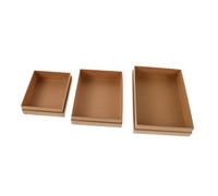 Veemoon 3pcs Kraft Paper Cardboard Present Boxes Gift Packaging for Lipsticks Cosmetics Perfumes Essential Oils Versatile Kraft Paper Boxes for Retail and Personal Use