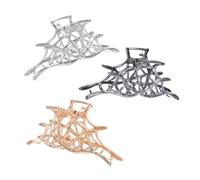 Veemoon 3pcs Large Metal Halloween Hair Claw Clips Spider Web Design Sturdy Non-breaking Hair Claws Gothic Styling Accessories for Women Party