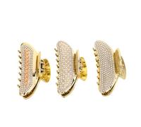 Veemoon 3pcs Large Rhinestone Hair Claw Clips with Pearls Gold Plastic Jaw Clamps for Thick Hair Vintage Sparkly Non-slip Styling Accessories Comfortable Lightweight Hold for Women