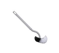 Veemoon 3pcs Long Handle Toilet Brush Wall Hanging Design Space Saving Bathroom Cleaning Tool with S Curved Bristles for Deep No Dead End Cleaning in Home and Hotel Grey