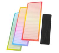 Veemoon 3pcs Magnetic Shopping List Notepads for Refrigerator, 150 Tear-Off Sheets, Rainbow Color Small Magnetic Grocery List Pads 20 x 7.5 CM with Pen Holder for Meal Planning and